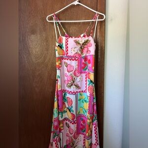 Fruit print maxi dress